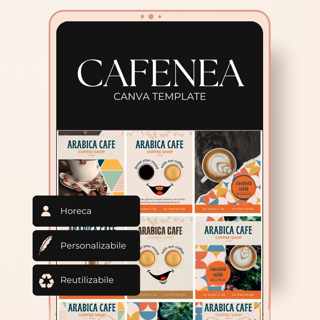 Template Postări - Cafenea set 2