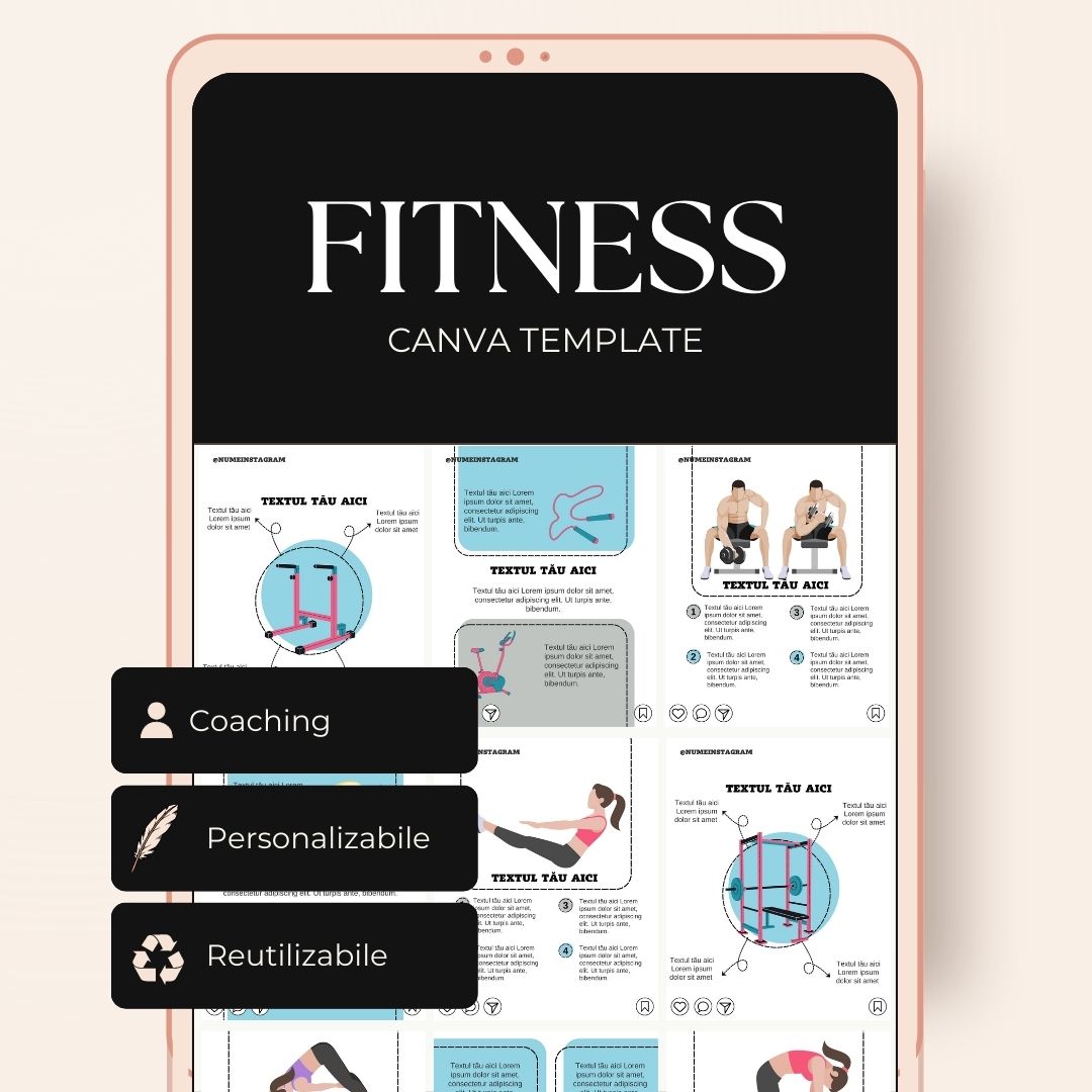 Template Postări - Fitness mixt set 2