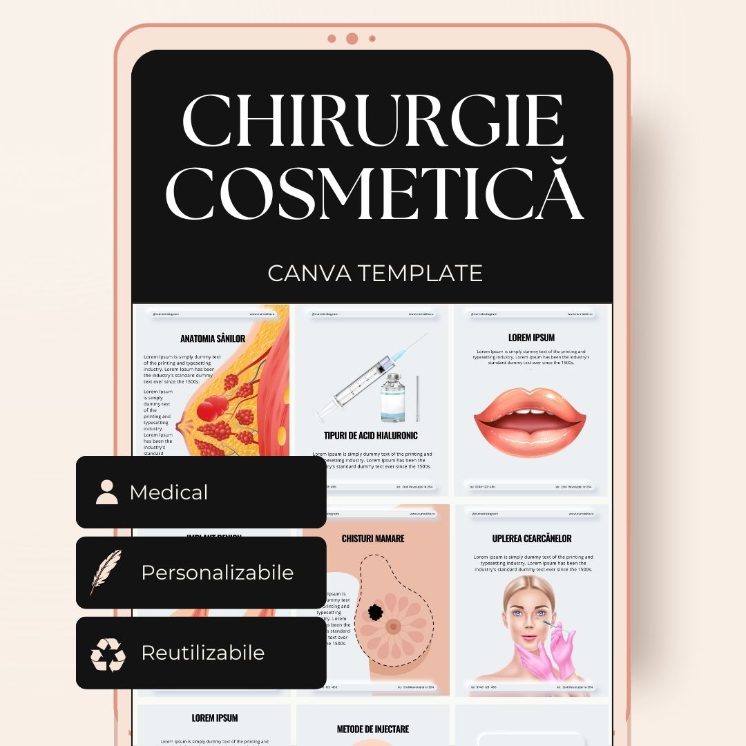 Template Postări - Chirurgie cosmetică set 1