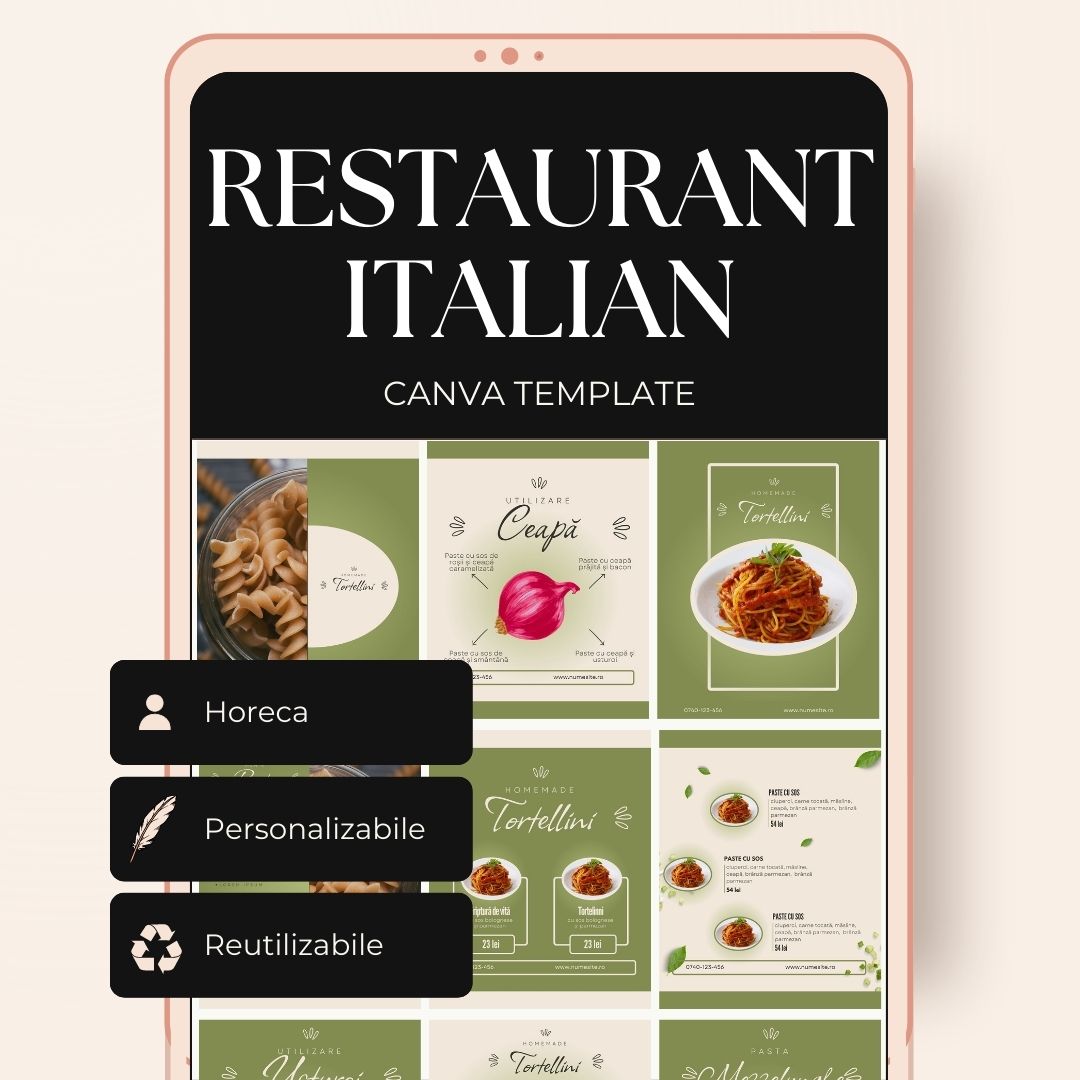 Template Postări - Restaurant italian - set 2