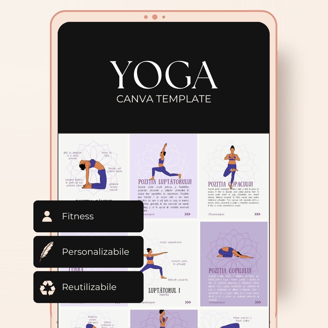 Template Postări Yoga set 2