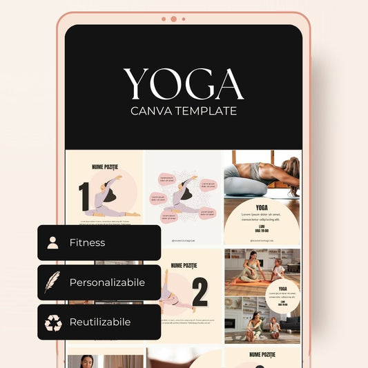 Template Postări Yoga set 3