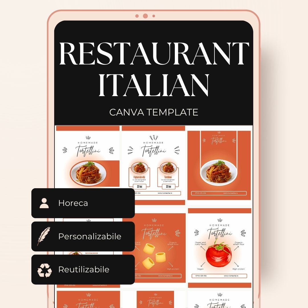 Template Postari Social Media pentru Restaurant Italian