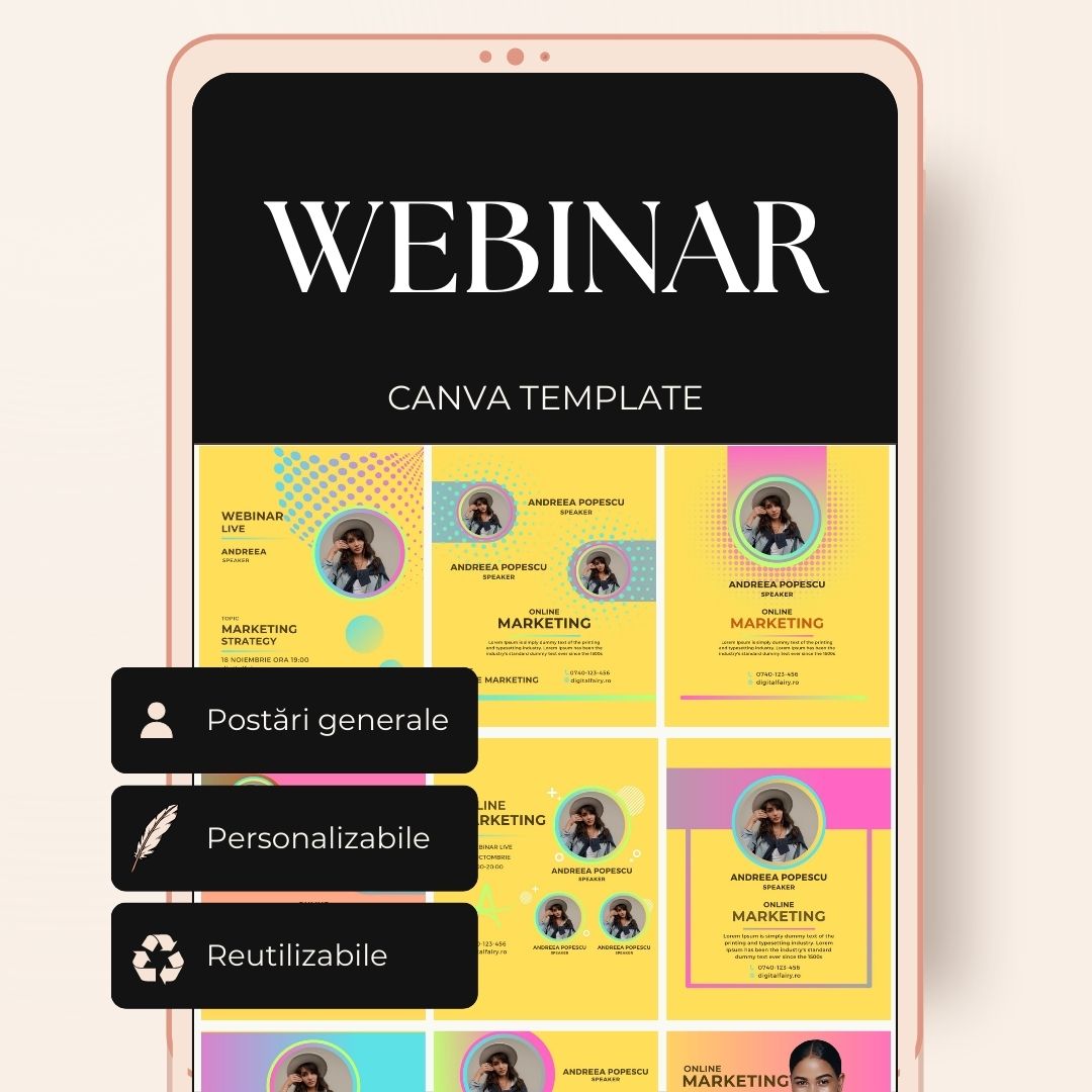 Template Postari Social Media pentru Webinar 3