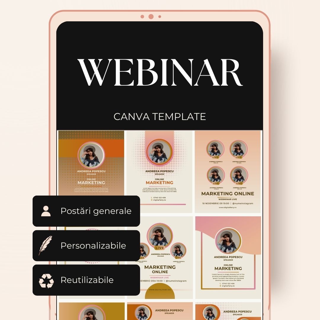 Template Postari Social Media pentru Webinar 2