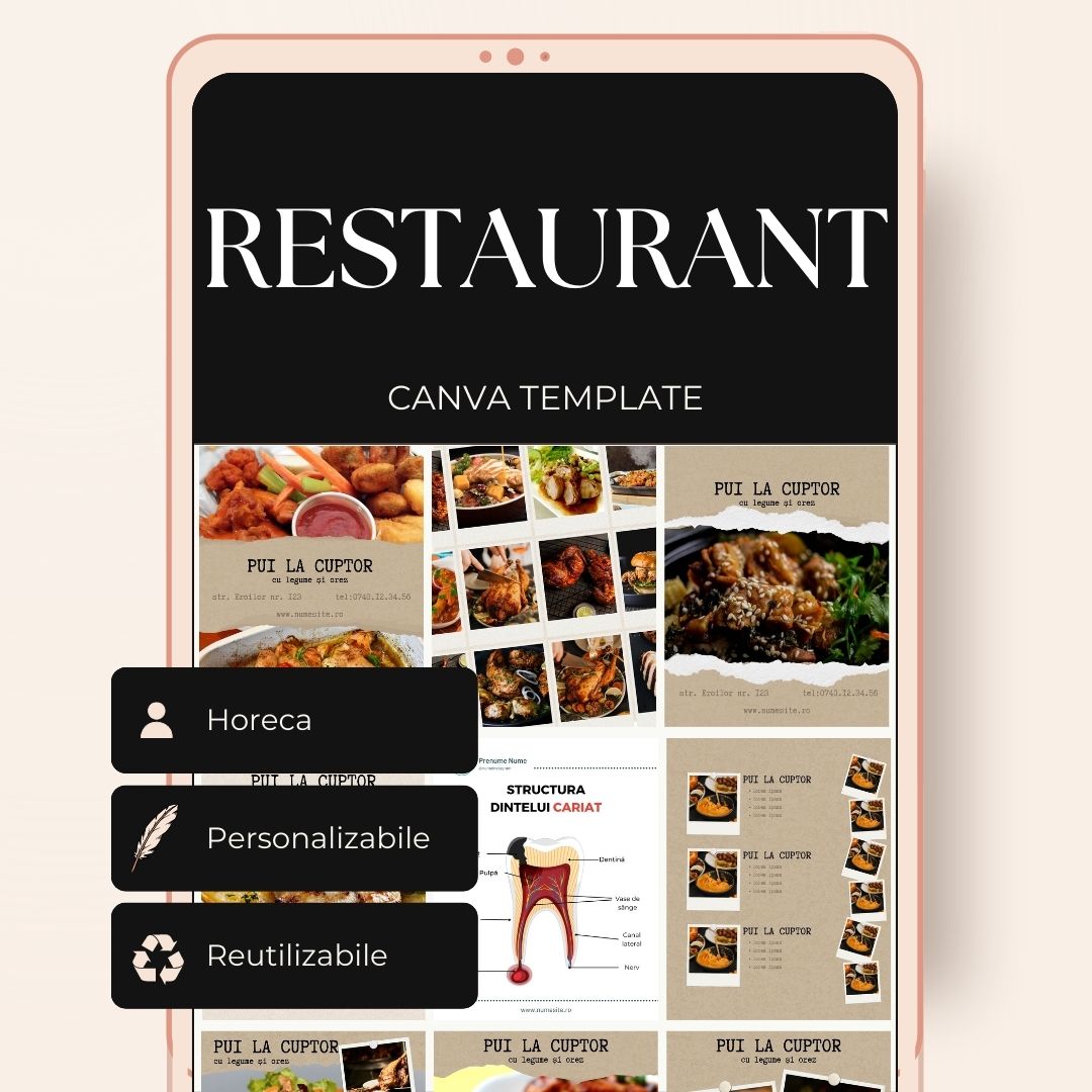 Template Postari Social Media pentru Restaurant- retro set