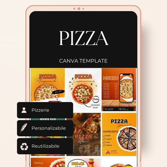 Template Postari Social Media pentru Pizzerie - set 1